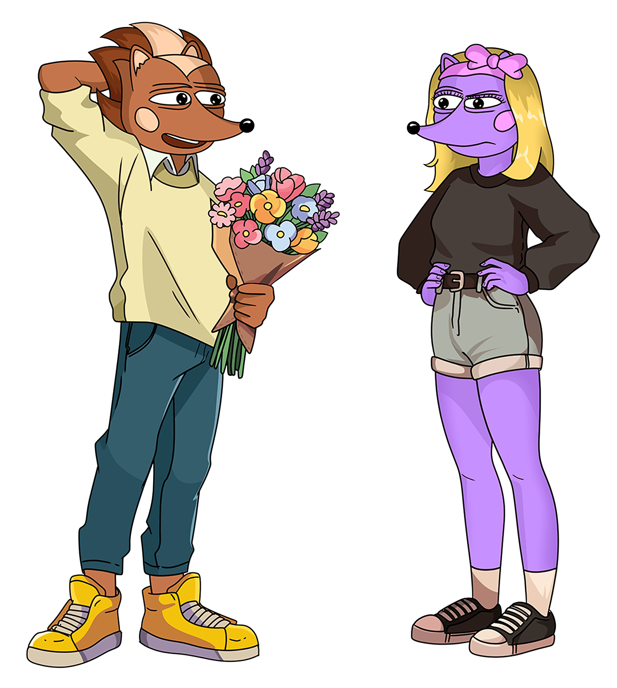 Cute two hege characters - Hegecoin